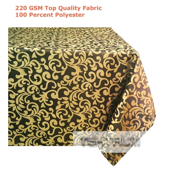 TEKTRUM 60"X102" Rectangular Polyester Damask Tablecloth