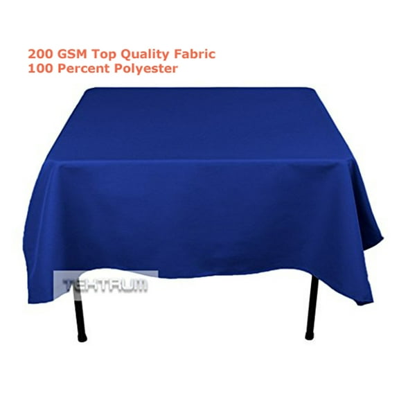 TEKTRUM 70 X 70 INCH 70"X70" SQUARE POLYESTER TABLECLOTH - BLUE COLOR
