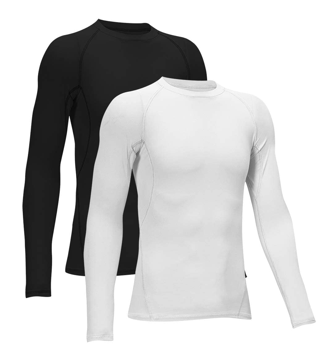 TELALEO 1 Pack Boys' Girls' Compression Shirts Youth Long Sleeve