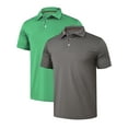 thumbnail image 1 of TELALEO 2 Pack Mens Polo Shirts Quick Dry Short Sleeve Golf T Shirt Performance Moisture Wicking Casual Workout, 1 of 7