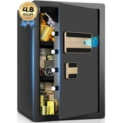 TELAM 4.8 Cu. Ft Electronic Biometric Safe Box with Fingerprint Lock, Home Safe Cabinet Security Box Digital Keypad Safe with Fireproof Bag