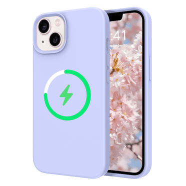 TELASO Compatible with iPhone 13 Case, Drop ProtectionAnti-Scratch Shockproof Liquid Silicone Anti-Fingerprint Cover with Microfiber Lining Phone Case for iPhone 13 6.1", Lavender Purpl