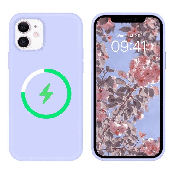 TELASO Designed for iPhone 12 Mini Case,Premium Silicone with Soft Anti-Scratch Microfiber Lining Shockproof Protective Phone Case for Men Women Girls 5.4",Slim protective cover,Light Purple