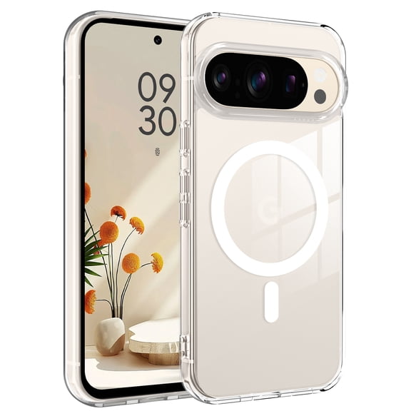 TELASO for Google Pixel 10 Pro XL Case,Compatible with Magsafe,Shockproof Drop Protection,Camera Protection,Scratch-Resistant Back,Slim Fit,Clear