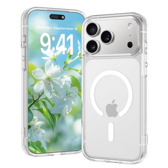 TELASO for iPhone 17 Pro Max Case Compatible with MagSafe 6.9" Frosted Translucent Back Crash-Grade Shockproof Drop Protection Anti-Fingerprint Non-Slip Grip White,simple style