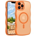 thumbnail image 1 of TELASO for iPhone 13 Pro Case Compatible with Mag-Safe 6.1" Curly Wave Edge Full Camera Protection 14 FT Drop Protection Magnetic Phone Case for 13 Pro Orange, 1 of 6