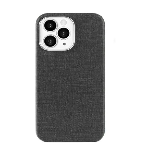 TELASO for iPhone 14 Pro Case 6.1" – Luxury Denim Look Fabric Cover with Strong Magnetic , Compatible with MagSafe, Alignment, Camera Protection, Black