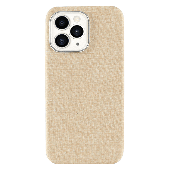 TELASO for iPhone 14 Pro Case 6.1" – Luxury Denim Look Fabric Cover with Strong Magnetic , Compatible with MagSafe, Alignment, Camera Protection, Glod