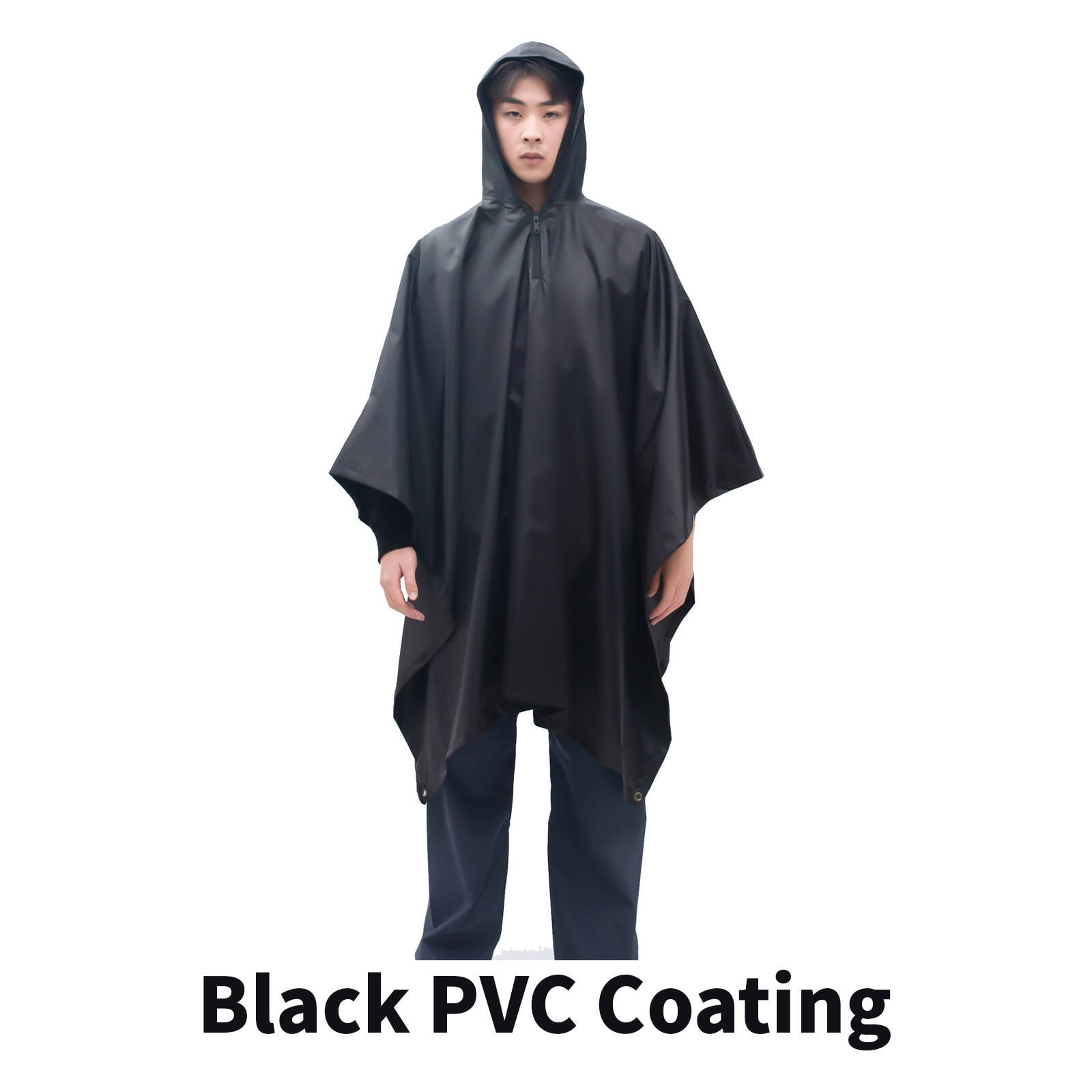 SJK Sporttek Men's Navy Hooded Rain Poncho - Walmart.com