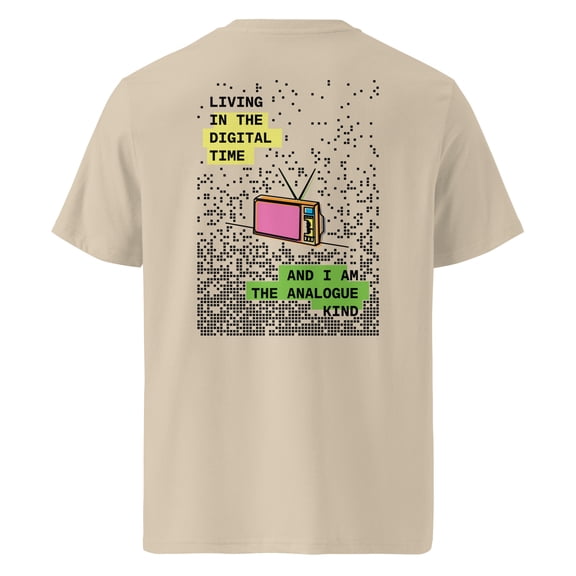 TELE DIGITAL TIME X ANALOGUE KIND ORGANIC COTTON T-SHIRT Desert Dust - Medium