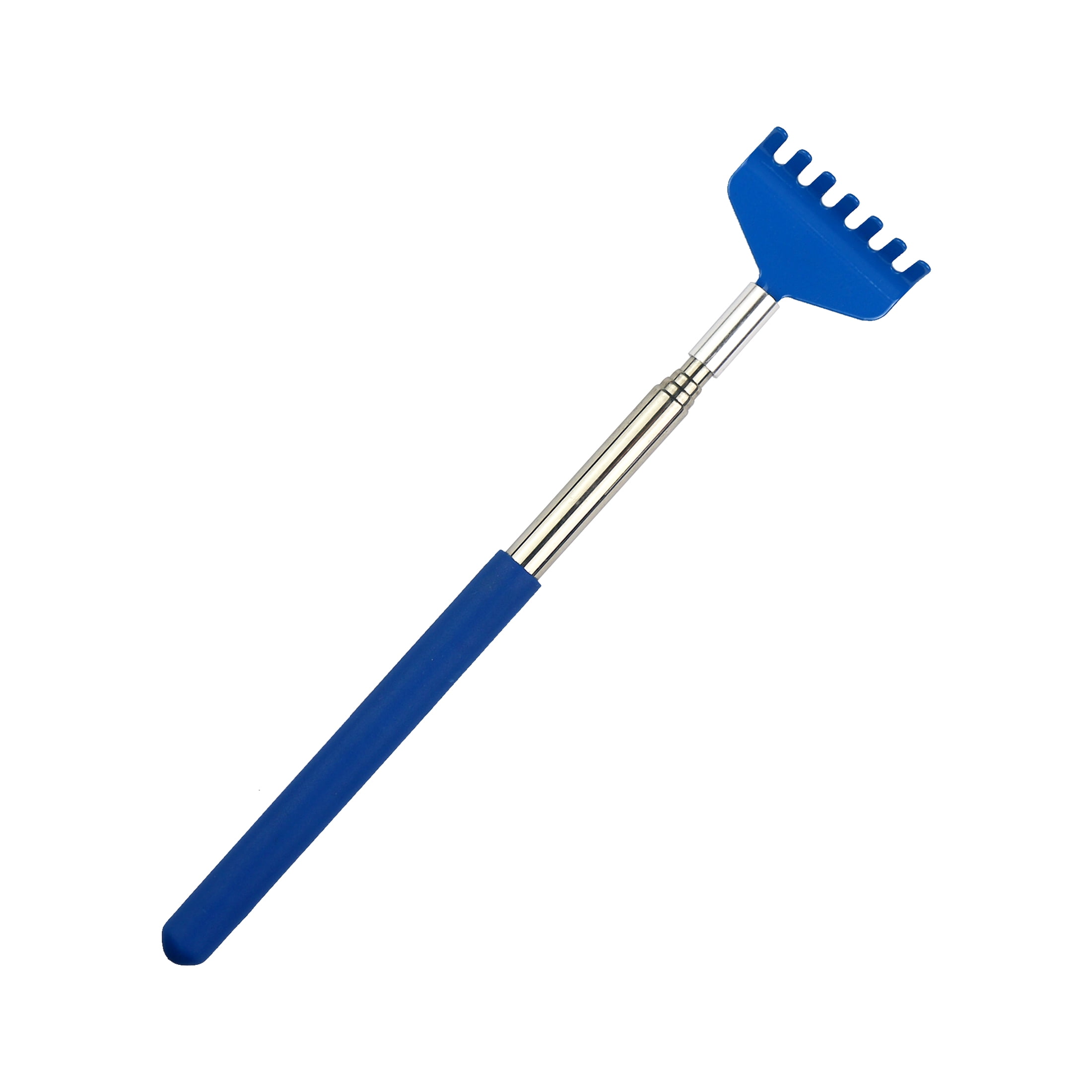 Telescoping Back Scratcher Metal Compact Extendable 4 Section 21-57.3cm Blue No Brand