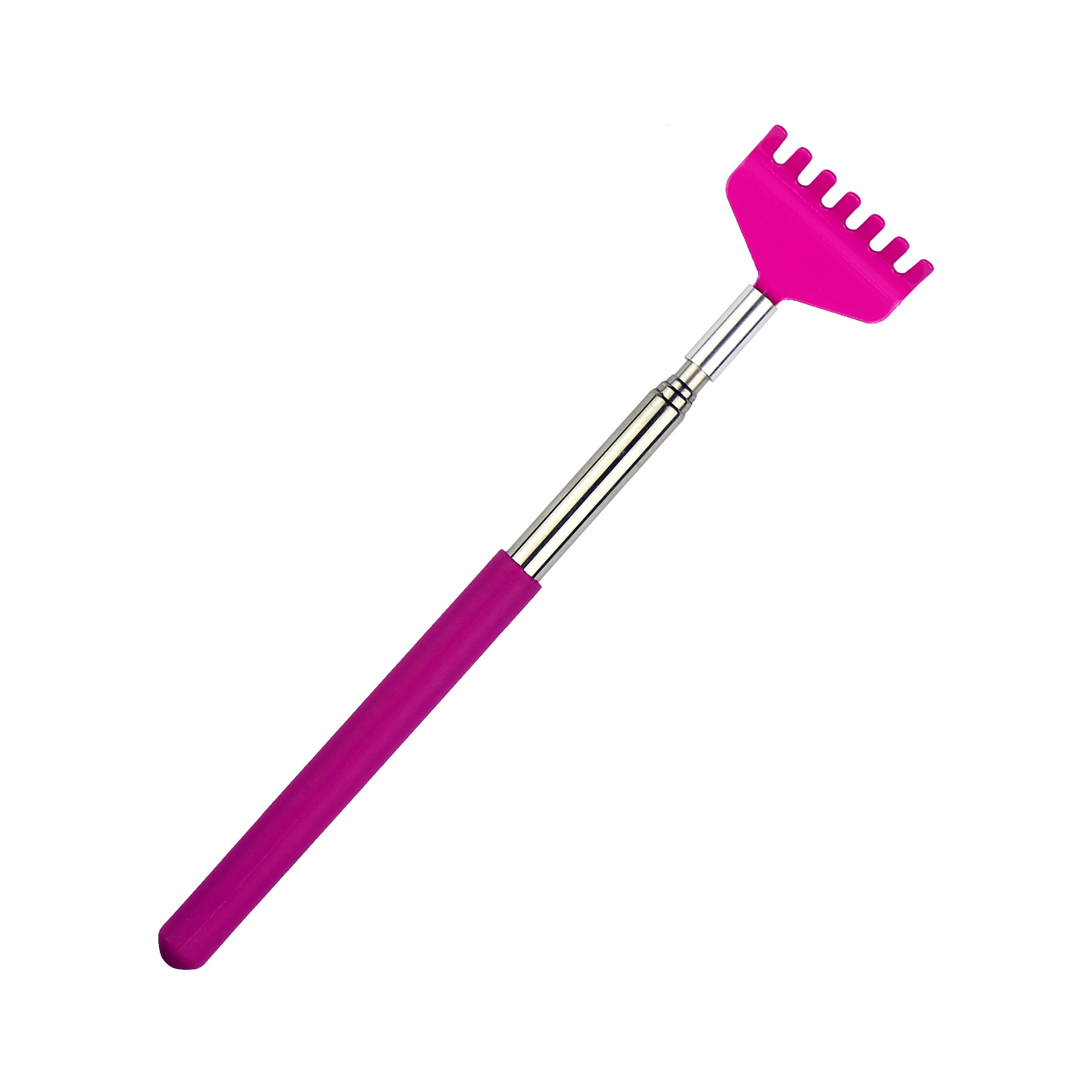 Telescoping Back Scratcher Metal Compact Extendable 4 Section 21-57.3cm Pink No Brand