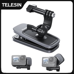 TELESIN 360 Rotation Magnetic Backpack Clip Mount for GoPro Hero 13 12 11 10 9 8 7 Insta360 DJI Action Camera Accessories