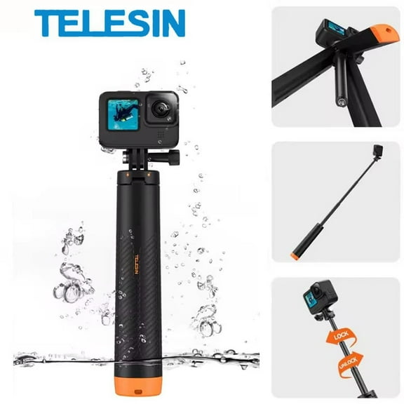 TELESIN 4 in 1 Floating Hand Grip Tripod Selfie Stick for GoPro Hero 13 12 11 10