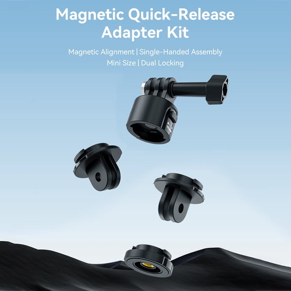 TELESIN Magnetic Suction Adapter Tripod Quick Release Action Camera Mount Base Screws Free Compatible with GoPro 12 11 10 9 8 7