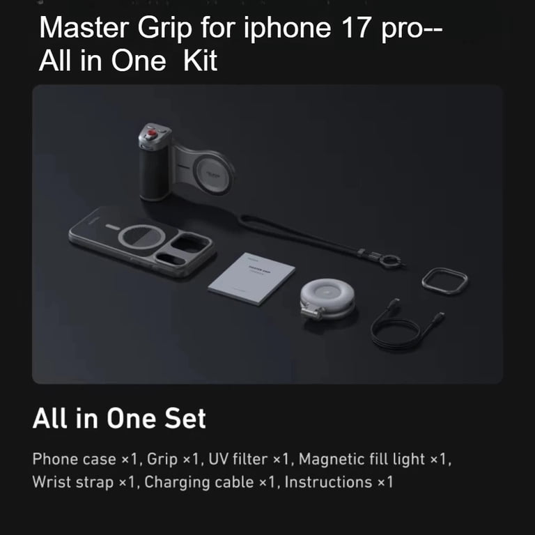TELESIN Master Grip Kit Magnetic Phone Camera Grip 3200mAh for