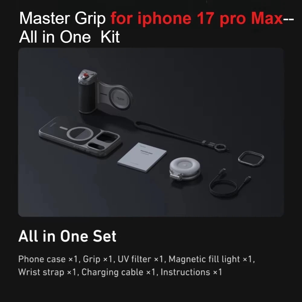 TELESIN Master Grip Kit Magnetic Phone Camera Grip 3200mAh for