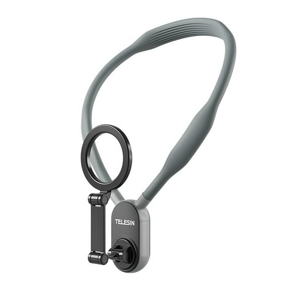 TELESIN Neck Phone Holder Magnetic Mount with Adjustable Strap Compatible with and Android Smartphones