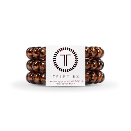 TELETIES Large Hair Ties, Tortoise Large