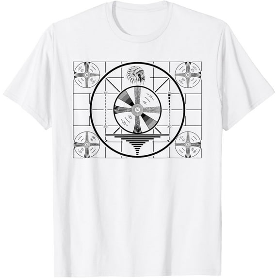 TELEVISION TV VIDEO TEST PATTERN OFF AIR VINTAGE T-ShirtMen and women can wear white T-shirts, gifts. Age: M,,L,XL,2XL,3XL, 35XL