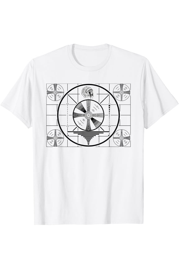TELEVISION TV VIDEO TEST PATTERN OFF AIR VINTAGE T-ShirtMen and women can wear white T-shirts, gifts. Age: M,,L,XL,2XL,3XL, 35XL
