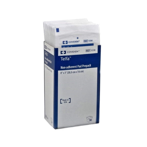 TELFA Ouchless Non-Adherent Dressings, Telfa Drs Non-Adh Strl 8X3 in, (1 PACK, 50 EACH)
