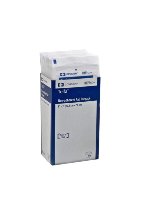TELFA Ouchless Non-Adherent Dressings, Telfa Drs Non-Adh Strl 8X3 in, (1 PACK, 50 EACH)