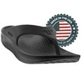 thumbnail image 1 of TELIC Adult Unisex Energy Flip Flops, Midnight Black, 2XS (US-102-01-2XS), 1 of 7