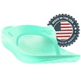 thumbnail image 1 of TELIC Adult Unisex Energy Flip Flops, Seafoam Pearl, XS (US-102-74-XS), 1 of 7