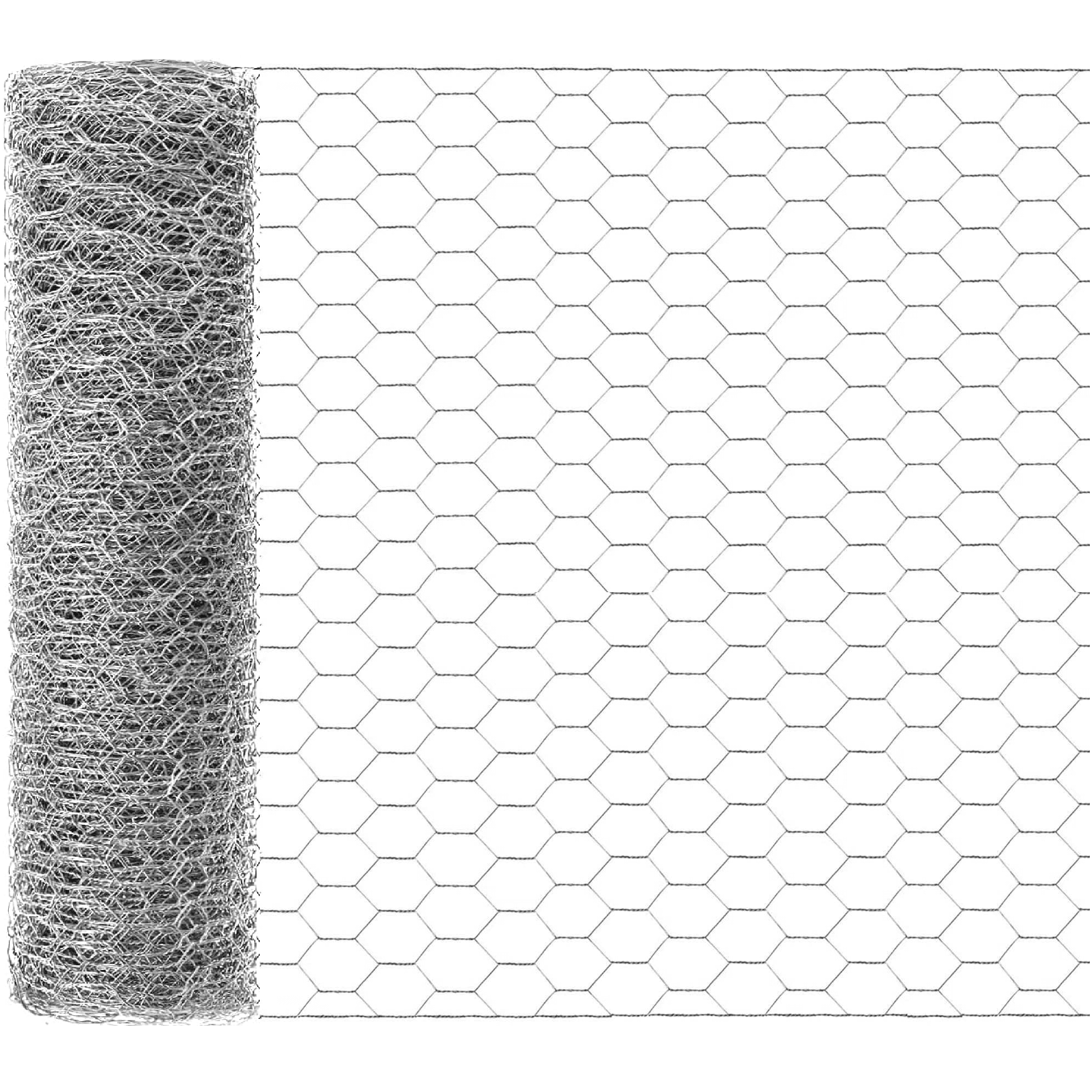 TELINN Chicken Wire 13.78inch x 16.4ft/196.9inch, Galvanized Hexagonal Wire Fence Mesh