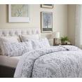 thumbnail image 1 of TELIZ 3-Piece White Botanical Quilt Bedding Sets, Queen, 1 of 6
