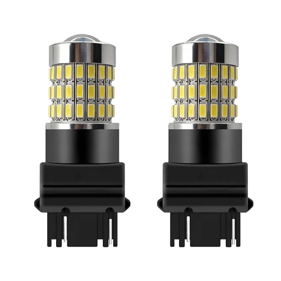 TELLIGIBLE 3156 3056 3157 3057 T25 LED Bulbs, 3030+3014 SMD Super Bright 6000K White LED Bulbs for Back-Up Reverse/Turn Signal Lights Blinker/Brake Lights Stop Light Tail/DRL Light Lamp, Pack of 2