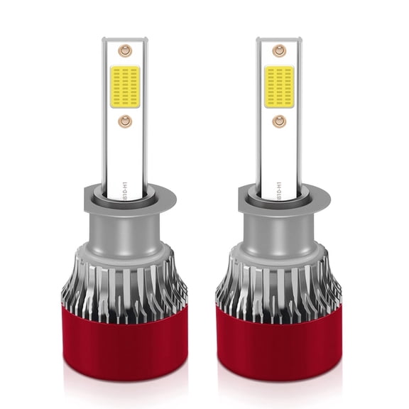 TELLIGIBLE H1 LED Headlight Bulbs, 900% Brighter 6500K Cool White, LED Headlights Bulb for High Beam Low Beam, Pack of 2, Easy Installation, Compatible with Multiple Cars