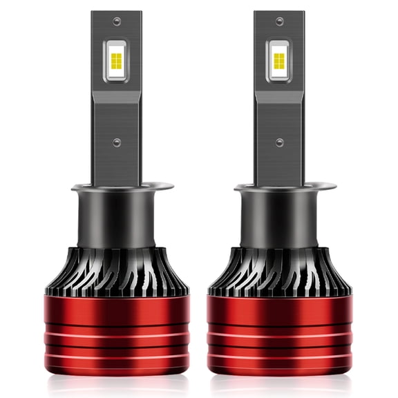 TELLIGIBLE H1 LED Headlight Bulbs, 900% Brighter 6500K Cool White, LED Headlights Bulb for High Beam Low Beam, Pack of 2, Easy Installation, Compatible with Multiple Cars