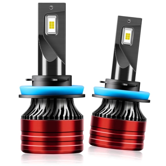 TELLIGIBLE H11 H8 H9 LED Headlight Bulbs, 900% Brighter 6500K Cool White, LED Headlights Bulb for High Beam Low Beam, Pack of 2, Easy Installation, Compatible with Multiple Cars