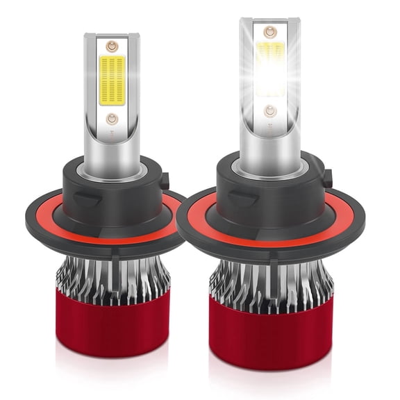 TELLIGIBLE H13 LED Headlight Bulbs, 6500K Cool White, 9008 Headlights Bulb, Standard High Low Beam, Easy Installation, Pack of 2, Compatible with Multiple Cars