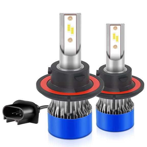 TELLIGIBLE H13 LED Headlight Bulbs, 6500K Cool White, 9008 Headlights Bulb, Standard High Low Beam, Easy Installation, Pack of 2, Compatible with Multiple Cars