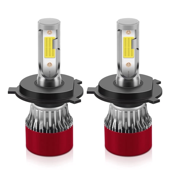 TELLIGIBLE H4 LED Headlight Bulbs, 6500K Cool White, Standard High Beam, Headlights, Easy Installation, Pack of 2, Compatible with Multiple Cars