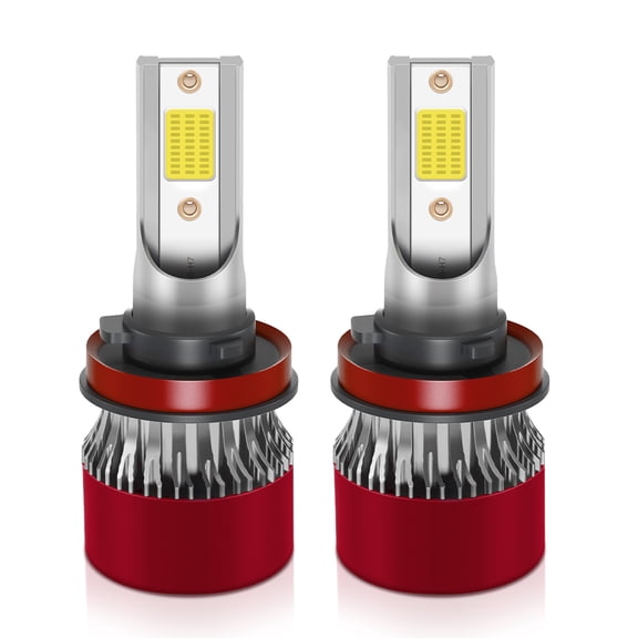 TELLIGIBLE H8 H9 H11 LED Headlight Bulbs, 6500K Cool White, Standard High Beam Low Beam, Easy Installation, Pack of 2, Compatible with Multiple Cars