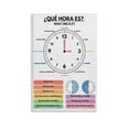 thumbnail image 1 of TELLING TIME, Spanish Language, Educational, What Time Is It, Teaching Tool, Classroom Decor Canvas Poster Bedroom Decor Sports Landscape Office Room Decor Gift, 1 of 7