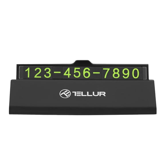 TELLUR TLL171101 Temporary car Parking Phone Number Card, Black