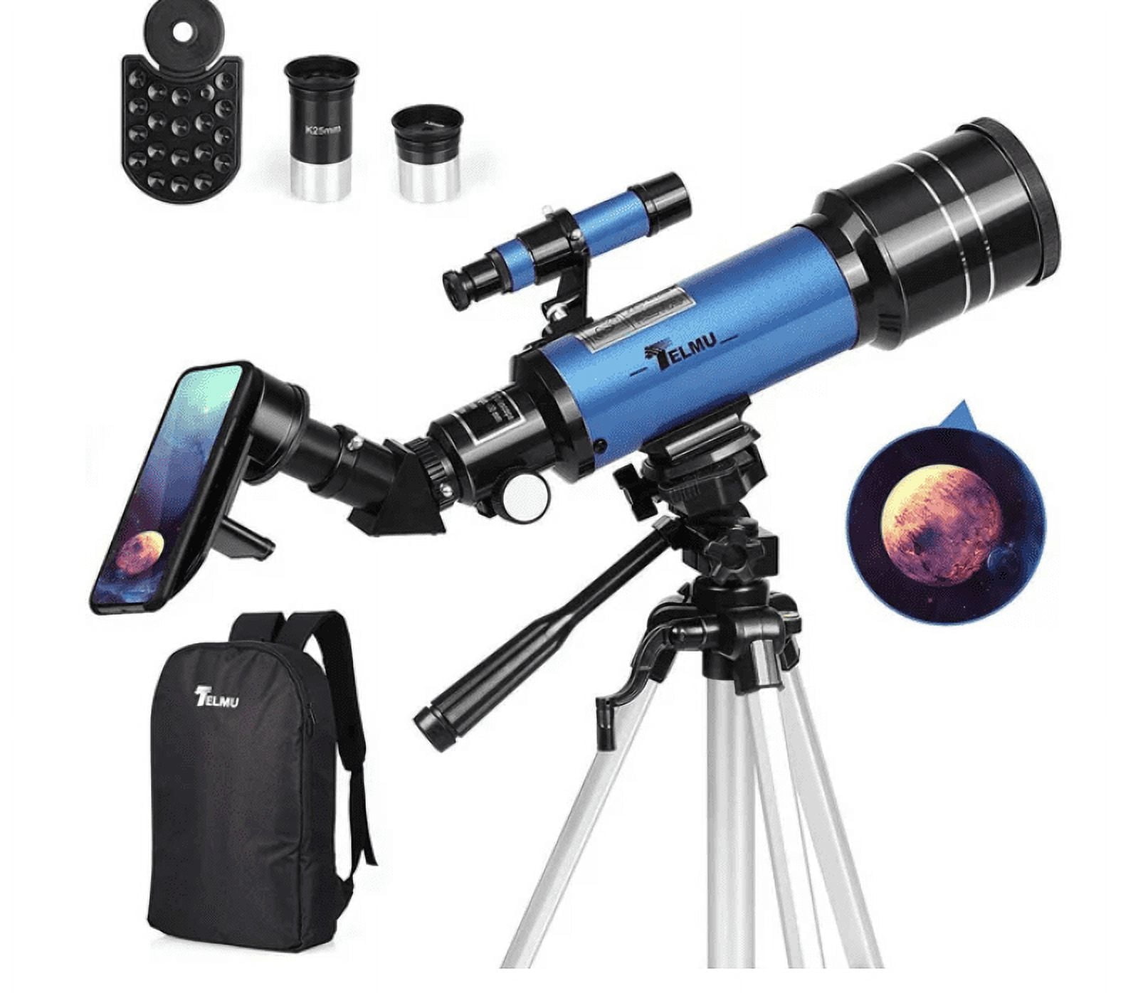 天体望遠鏡 TELMU F40070M TELMU Professional High Powered Telescope, 70mm Aperture