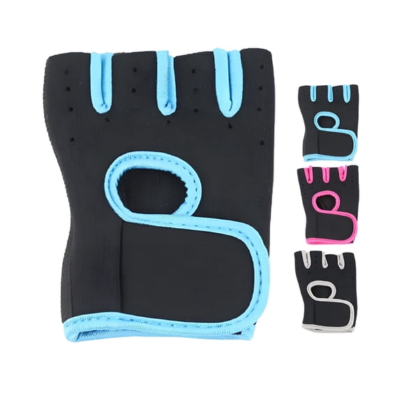TELOLY 1 Pair Men Women Gym Half Finger Sports Training Anti-slip Weightlifting Gloves
