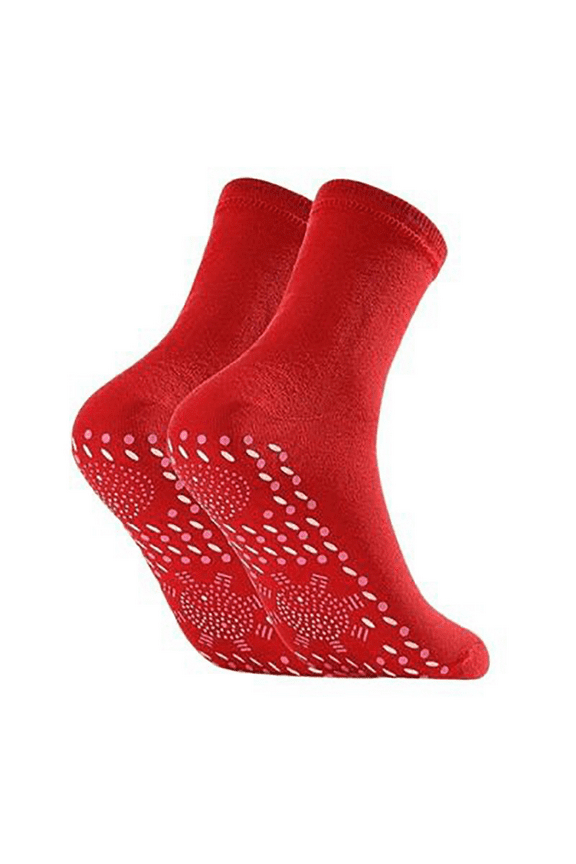 1 Pair Self Heating Socks,Heat Points for Microcirculation Tourmaline FIR Therapy Sock,Embedded Nano Heat Points Tourmaline Slimming Health Sock