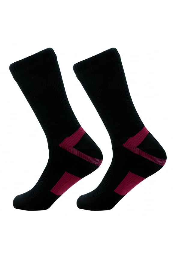 1 Pair Waterproof Socks Elastic Breathable Mid-Tube Soft Socks Foot Protection Windproof Winter Hiking Wading Riding Skiing Socks for Outdoor Sports