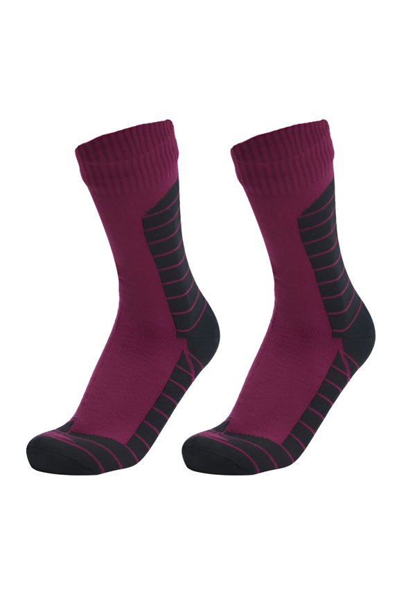 1 Pair Waterproof Socks Elastic Breathable Mid Tube Soft Socks Foot Windproof Winter Hiking Wading Riding Skiing Socks for Outdoor Sports