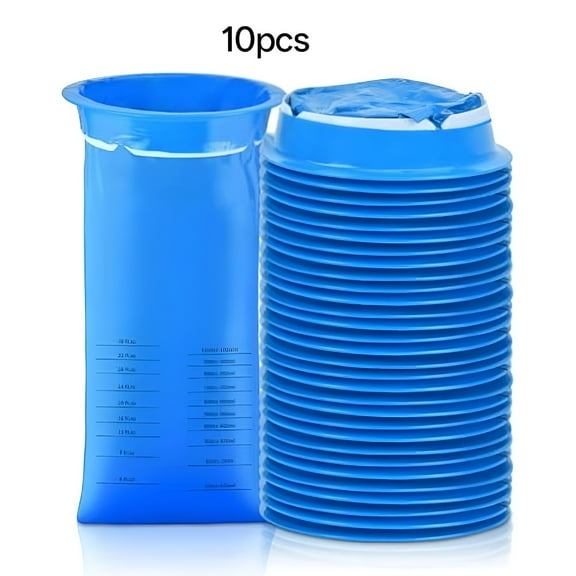 TELOLY 10/20/30 Pack Vomit Bags Disposable, 1000ml Portable Emesis Bags, Leak Resistant Medical Grade Barf Bags, Vomit Bags for Hospital, Maternity, Car, Yacht, Bar, Throw Up Bags