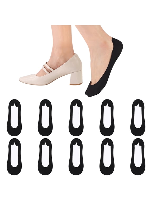 10 Pack No Show Low Cut Liner Socks for Woman,Non Slip Breathable Flat Socks,Moisture-Wicking Invisible No See Sock,Soft Boat Socks Ultra Low Cut Socks for Girls Women,Us Size 5-7