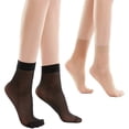 thumbnail image 1 of TELOLY Ankle Nylon Socks for Women,Sheer Pantyhose Socks,10 Pairs, 1 of 7