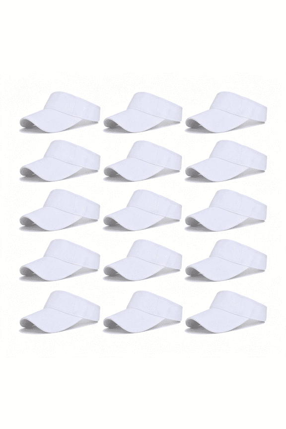 10 Pcs Kids Sun Visor Hats Boys Girls Athletic Sports Visor Adjustable Uv Protection Beach Visor Fit 6 To12 Years Old, 10 Pcs Kids Visors for Girls